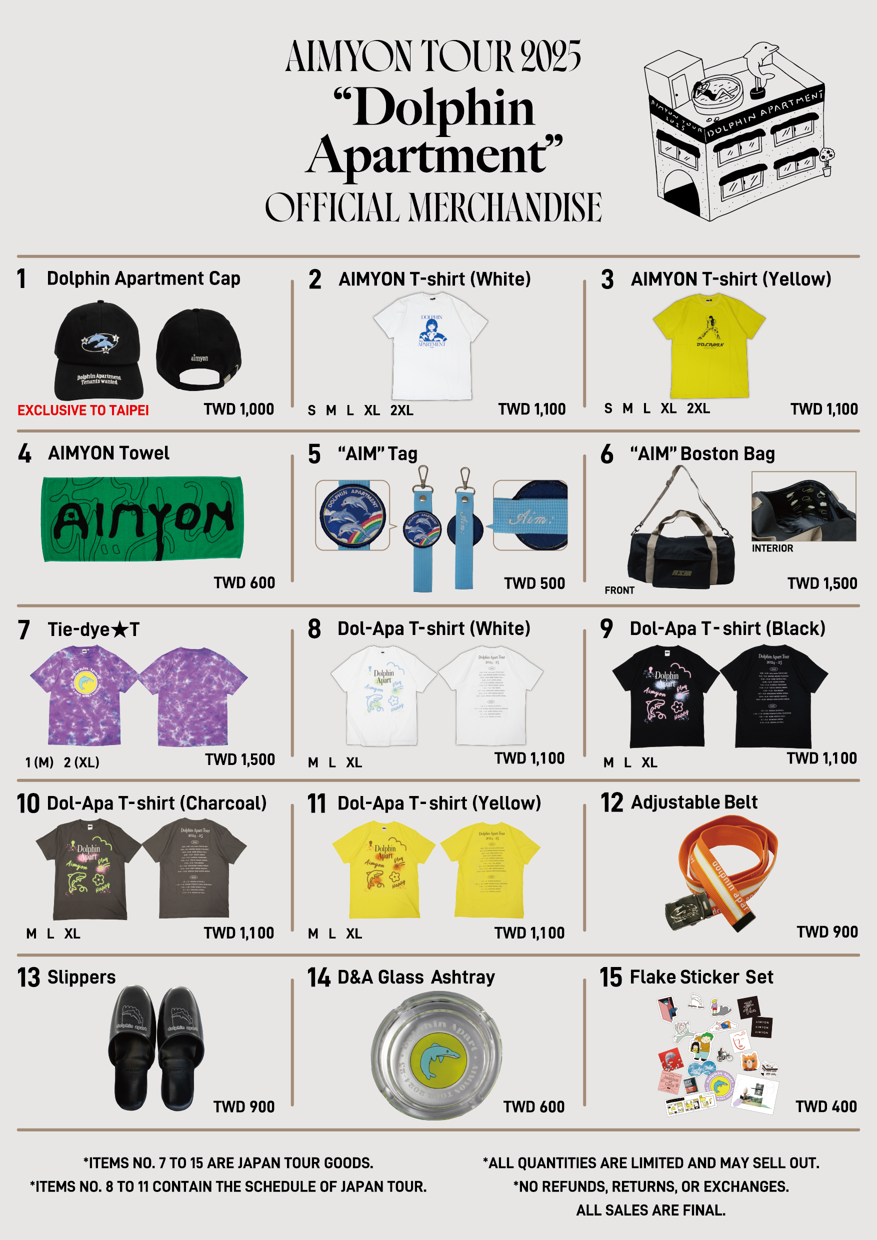 AIMYON TOUR 2025 “Dolphin Apartment” in TAIPEI 当日情報のご案内